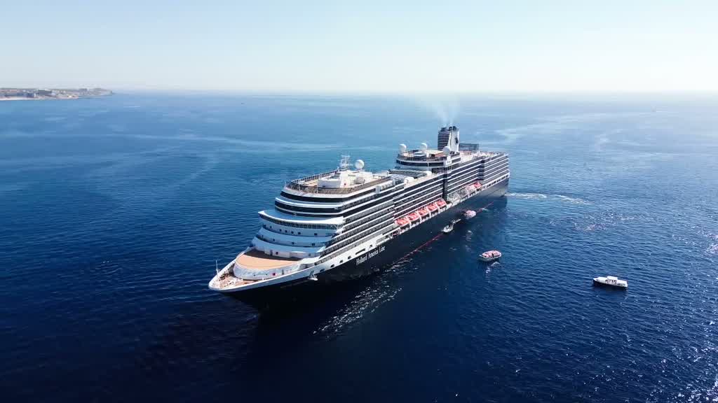 A cruise ship under way off the South Florida coast